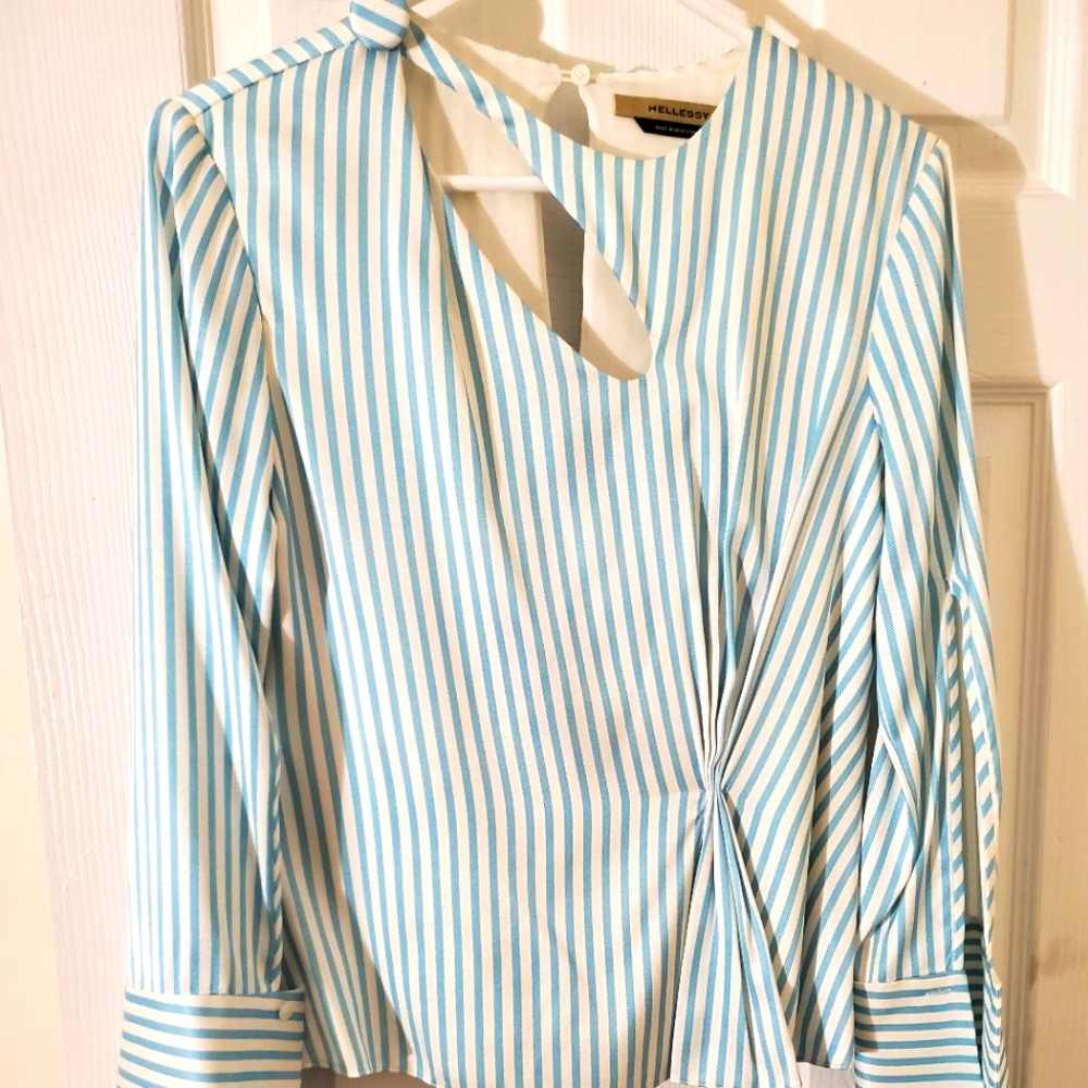 HELLSSY Shirt blue and white stripes